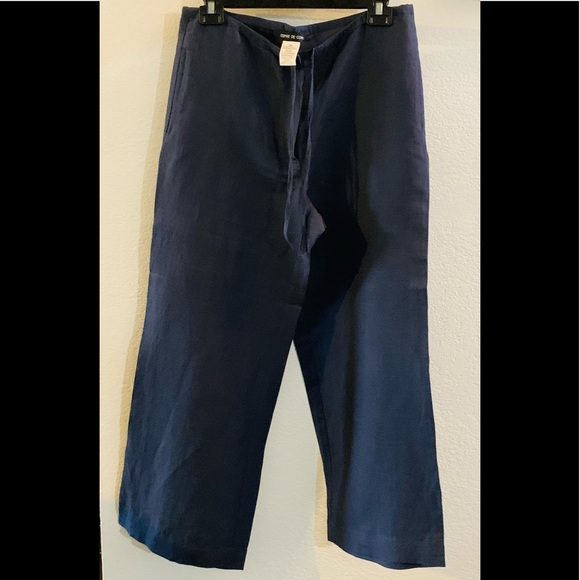 ESPRIT DE CORP. Linen/rayon pant set medium blue - Picture 4 of 8